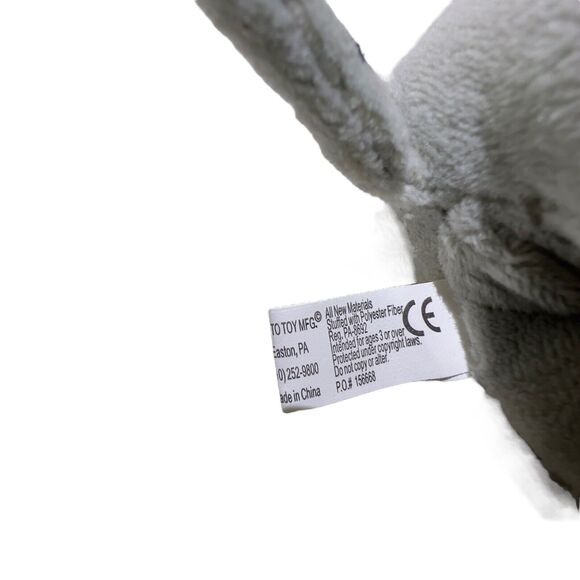 Curto Toy Dog Plush 7” Stuffed Animal Grey Black Spots Embroidered Eyes Toy - Picture 9 of 11